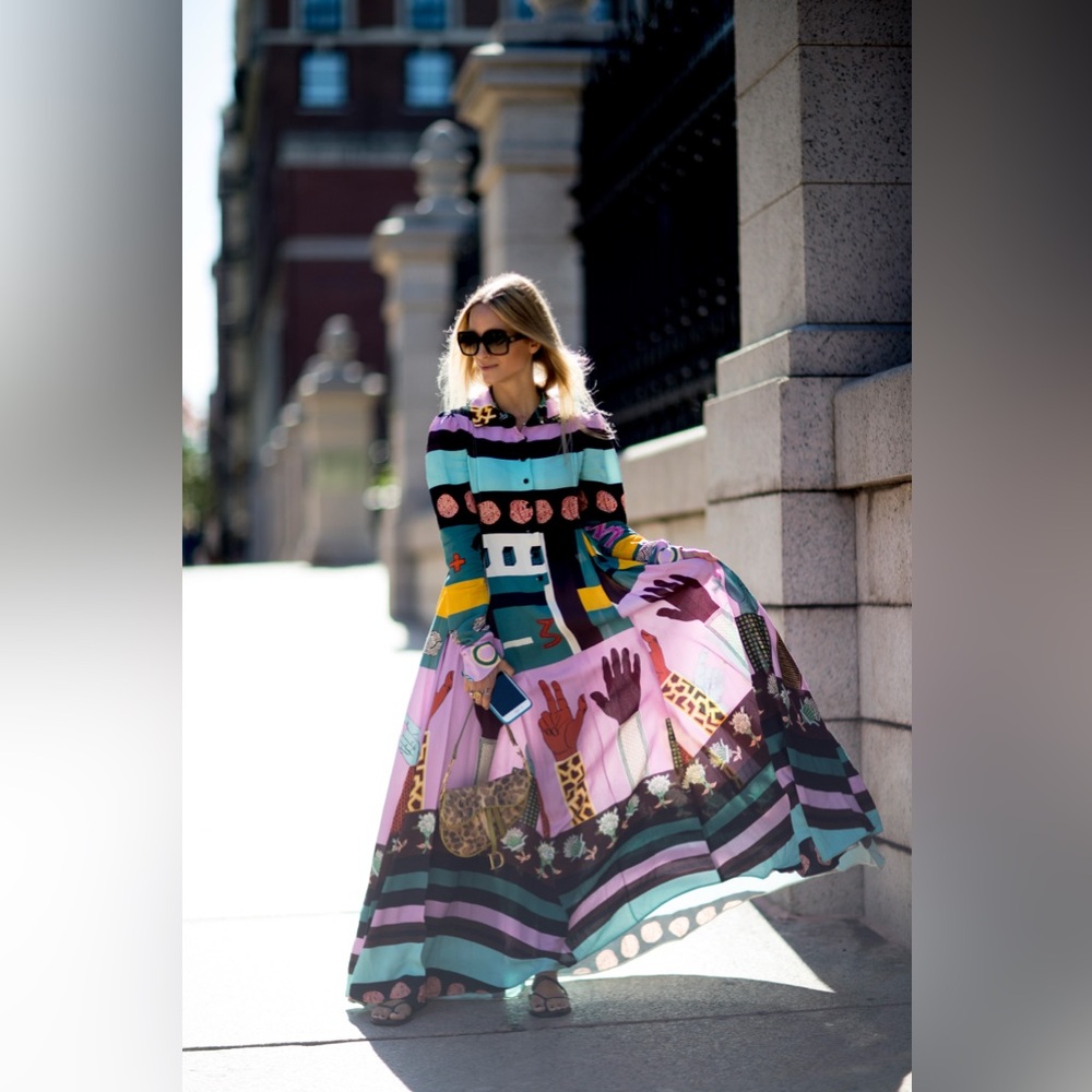 Valentino Garavani Counting Six Print Maxi Dress size 6 - Picture 6 of 15